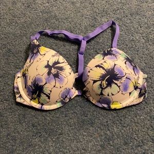 Pink Victoria Secret Floral Bra